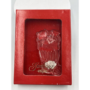 VINTAGE 5 GORHAM CRYSTAL BEAR in Stocking Ornaments FIVE EUC